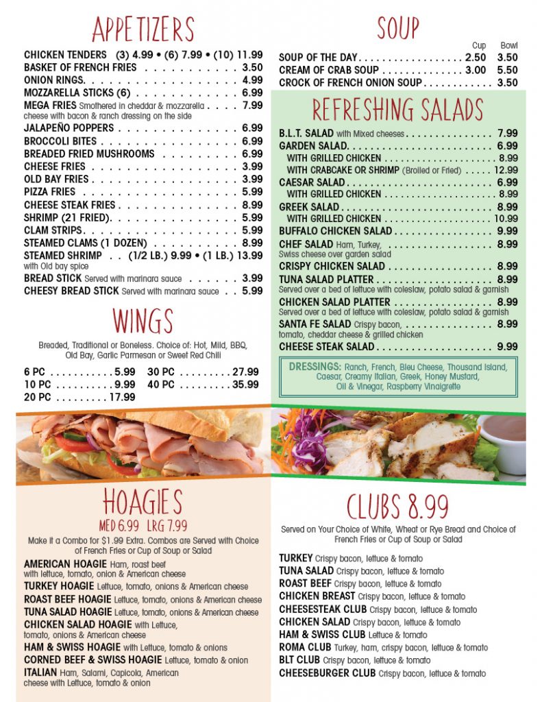 Our Menu | Roma's Diner &amp; Pizzeria